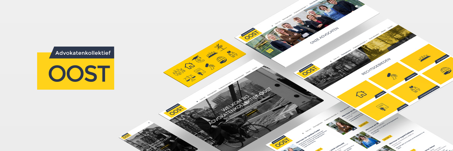 Advokatenkollektief OOST website ontwerp en bouw door Swerk Amsterdam