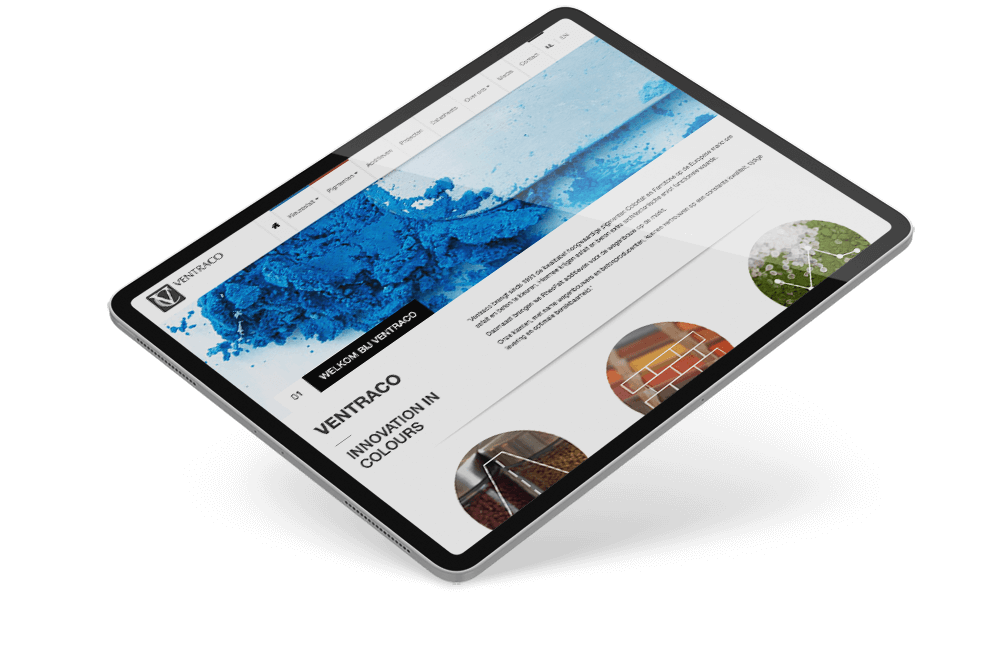 Website Ventraco gebouwd door Swerk Webdesign Amsterdam