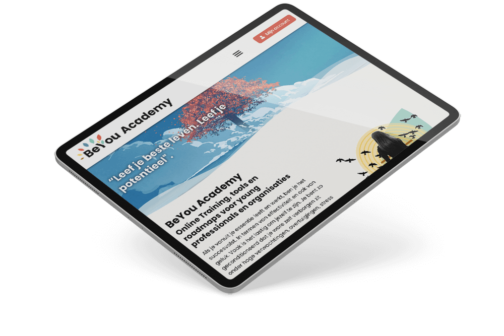 Beyou academy iPad door Swerk Webdesign Amsterdam