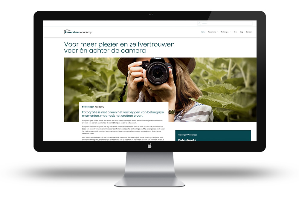 Website Powershoot Academy by Swerk.nl