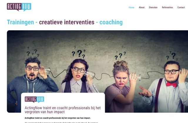 ActingNow website door swerk.nl